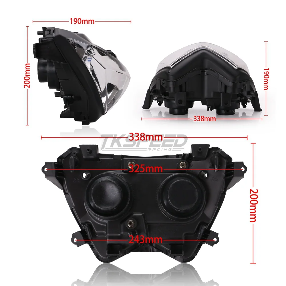 Налобный фонарь в сборе для мотоциклов Kawasaki Z800 Z250 2013 2016 Z300 2015 2016| |