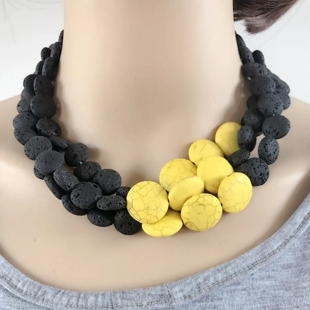 Каменное ожерелье новое модное массивное ожерелье|stone necklace|fashion statement necklacestatement