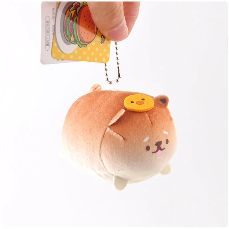Bread Hamburger Cheese Dog Plush Pendants Toys Puppy Dog Dolls (8)
