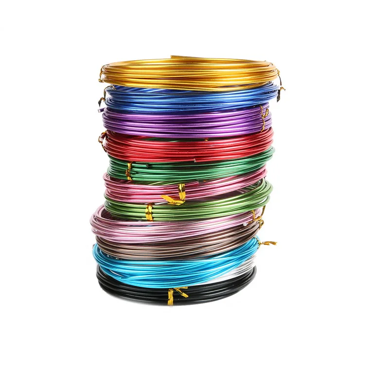 3-10meter 1/1.5/2/2.5mm Soft Aluminium Wire Aluminium Craft Floristry Wire For Bracelet Jewelry Making DIY Findings