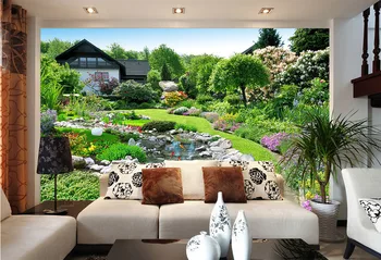 

3d customized wall Murals for Living Room 8D landscape mural 5d Wall Murals Fresco Home Decor 3d murals for TV background