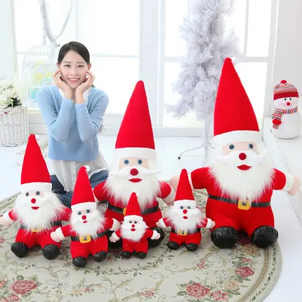 Cartoon Anime Red Santa Claus Plush Dolls Creative Christmas Stuffed Toys 20cm 30cm 40cm Soft PP Cotton Doll Gifts | Игрушки и хобби