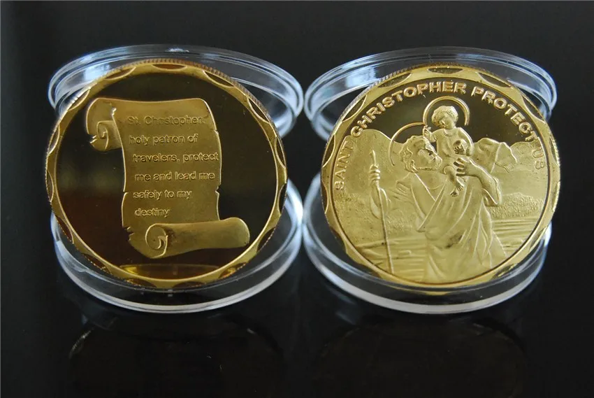 sample Jesus COINS SAINT CHRISTOPHER PROTECT US Coin Free shipping sample Jesus COINS SAINT CHRISTOPHER PROTECT US Coin Free shipping