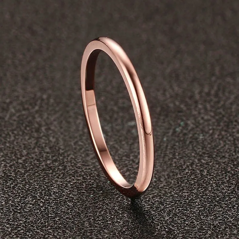 Meaeguet Engagement Rings For Women Rose Gold Color Wedding Rings Stainless Steel Jewelry Wedding Bands