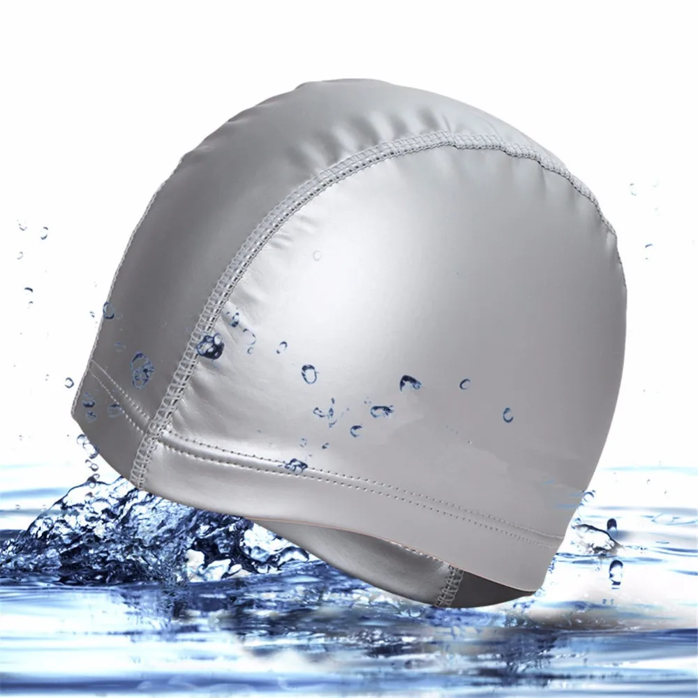 2017-New-Elastic-Waterproof-Swimming-Cap-Free-size-for-Men-Women-Adults-PU-Fabric-Protect-Ears