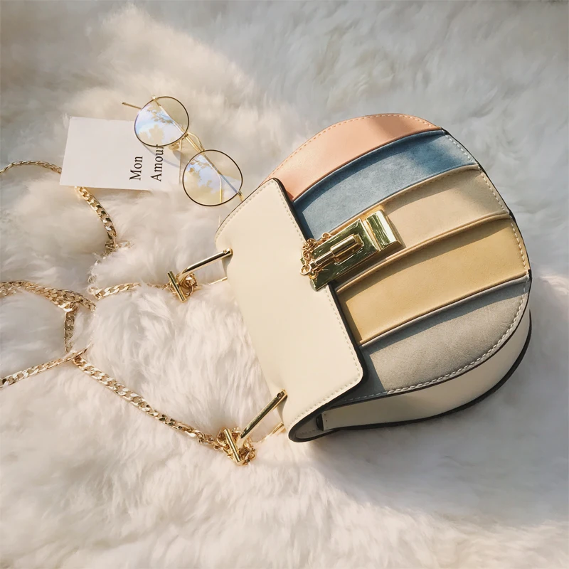 

Fashion Female Handbags High Quality Leather Shoulder Women Bag Designer Annular Metal Ring Ladies Crossbody Bag Tote Sac A Main
