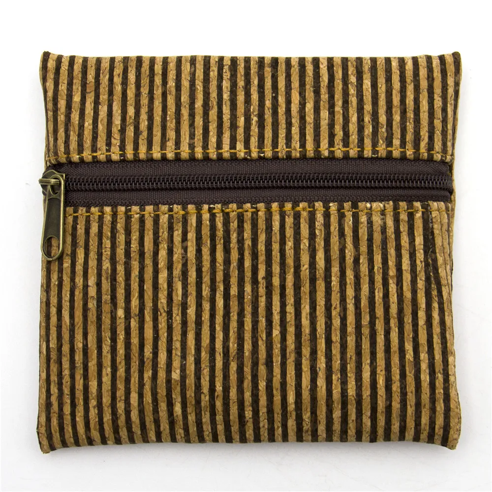 

Natural cork handmade coin purse coin bag vegan cork women wallet Wooden vintage BAG-146-E