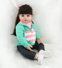 55cm Simulation Lifelike Dolls Vinyl Reborn Baby Doll Toys Christmas Birthday Gift Girl Brinquedos Play House Cute Newbabies