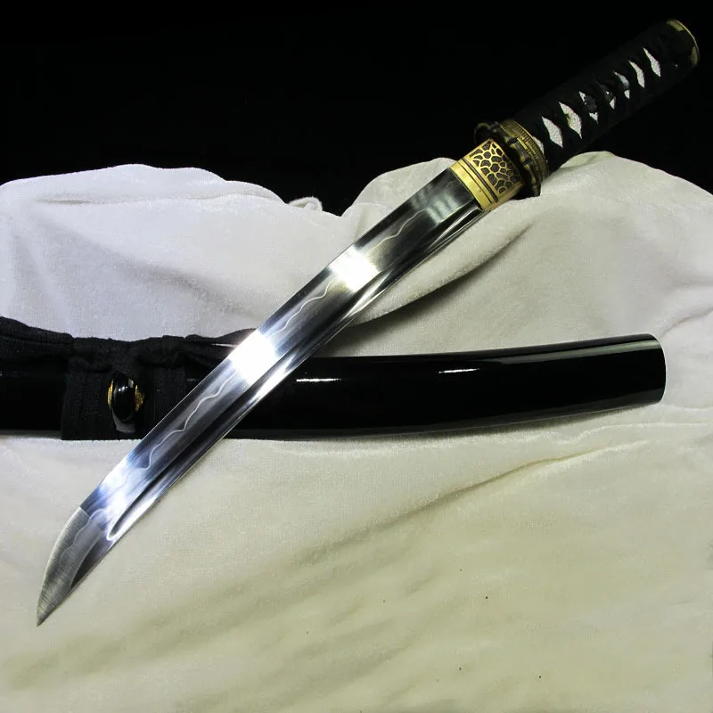 Japanese Katana Sword Black Steel Short Sword Art Supplies And Craft