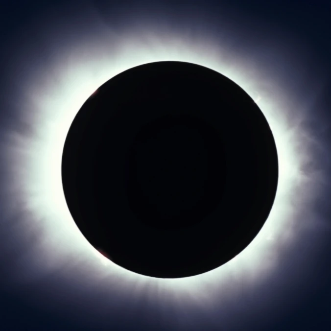 Total solar eclipse taken near Carberry  Manitoba  Canada. Poster Print (34 x 23)