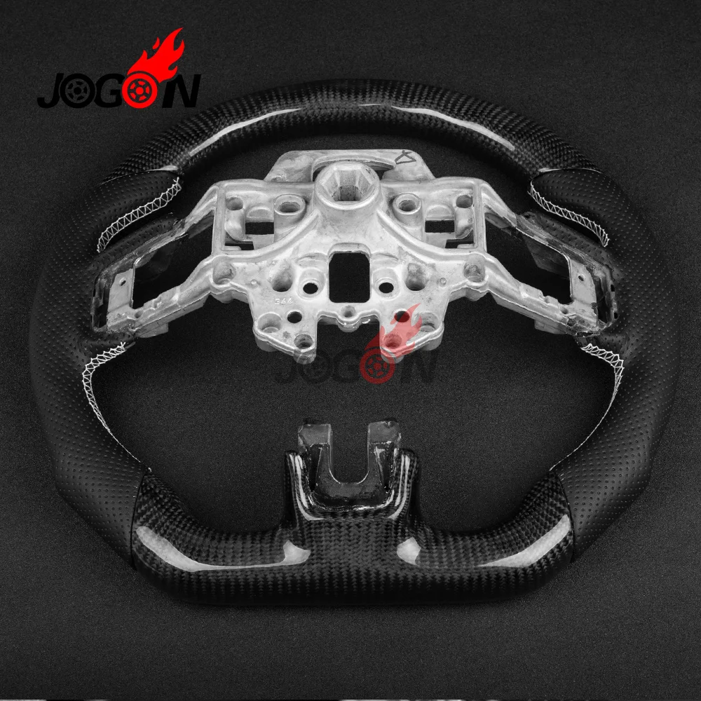 For Ford Mustang S550 EcoBoost 5.0 GT Coyote 2.3 GT Premium Bullitt Coupe GT350 V6 V8 Replace Carbon Fiber Steering Wheel Trim