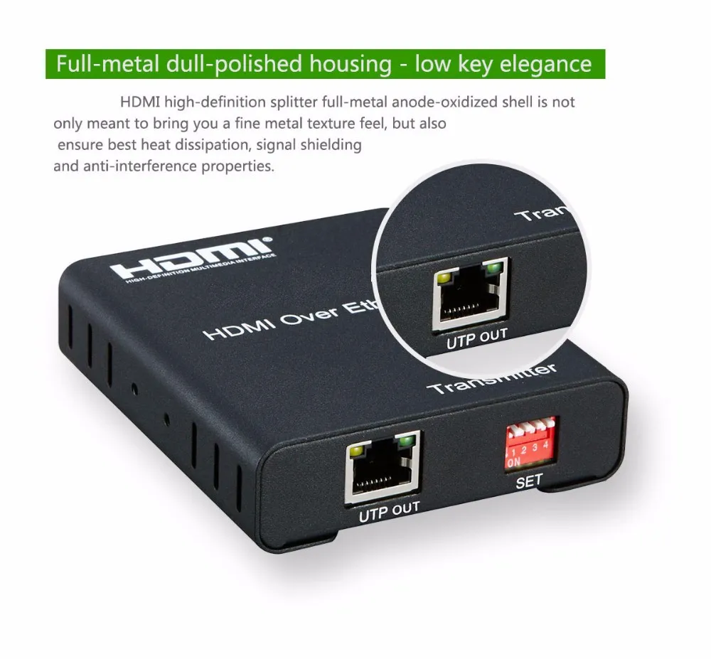 1080 P HDMI Extender 120 m HDMI матричный через Cat5e/6 кабель Ethernet Поддержка TCP/IP HDMI передатчик и приемник с ИК