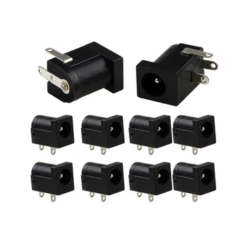 

50pcs PCB Mount 5.5 x 2.1 mm Female DC Power Jack Plug Socket Connector Black