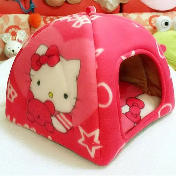 NEWArrivalHelloKittyDogBedYurtShapedDogHouseGoodQualitySuitableforSmallPet.jpg