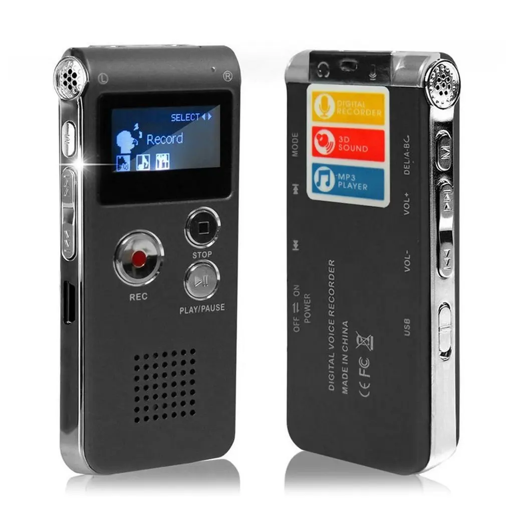 Multifunction,Digital Voice Recorder, 8G USB Rechargeable,Audio Voice Recording Dictaphone,WAV MP3 Player