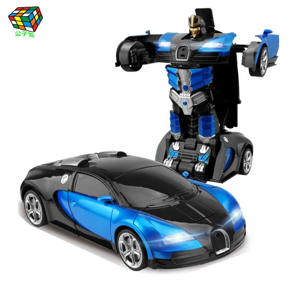 2.4G Induction Deformation RC Robot Transformation Robot Car Toy Light Electric Robot Models Toys For Children Gifts