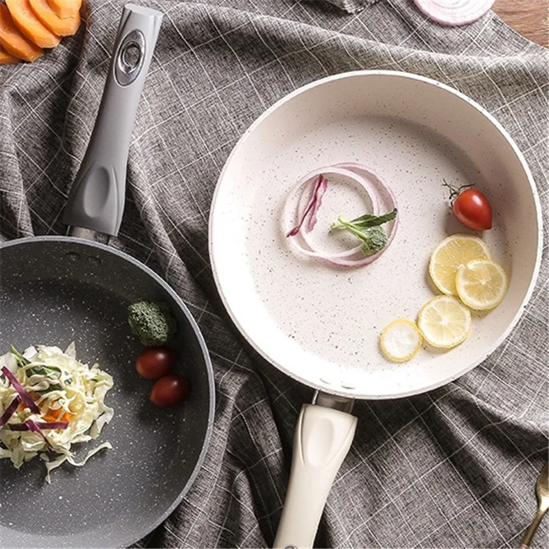 

20CM White Medical Stone Soup Pot General Usage for Gas Stove Non-stick Frying Soup Pot Frying Pan Multi-purpose Kitchen Pot