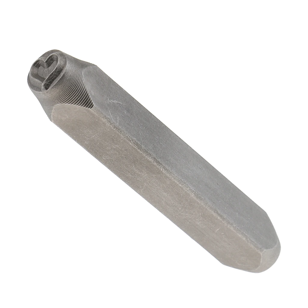 Precision 6mm Stamp Craft Stainless Steel Heart Shape Stamp Punch for Stamping Metal Blanks Leathercraft