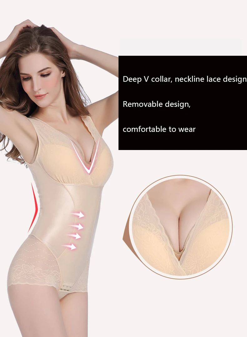 Lady Slimming Burn Fat Briefs Shapewear Tummy Slim Bodysuit Full Body Shaper Slimming Underwear Vest Bodysuits Jumpsuit M-XXL (11)