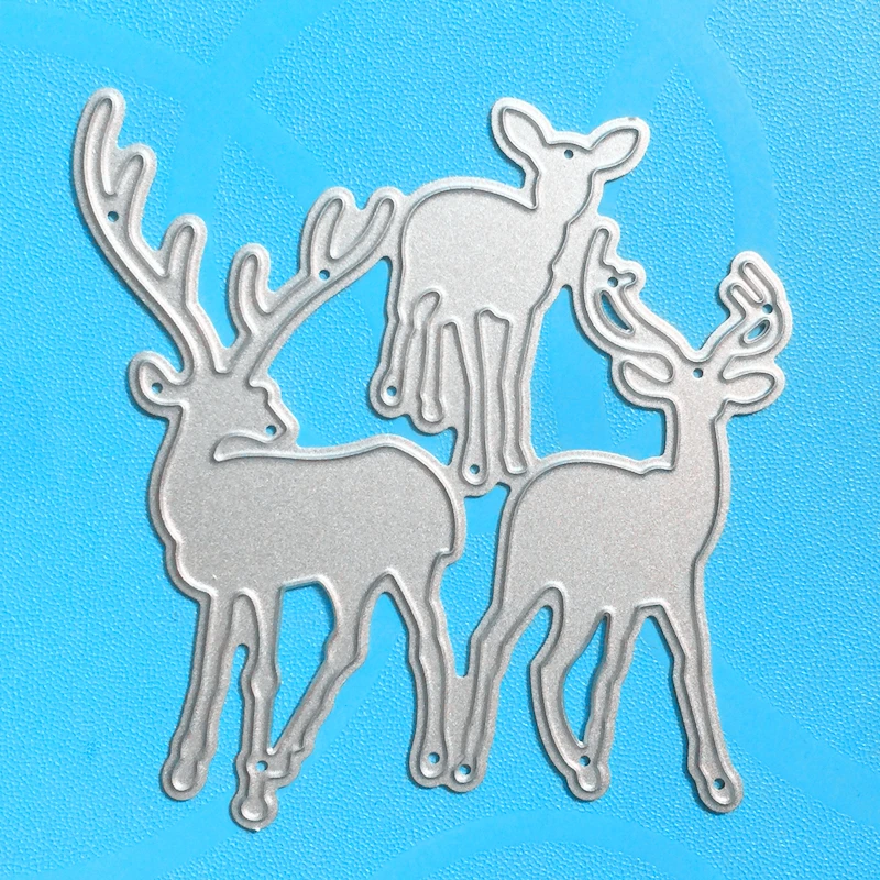 

YLCD1062 Deer Metal Cutting Dies For Scrapbooking Stencils DIY Album Cards Decoration Embossing Folder Die Cuts Template Mold