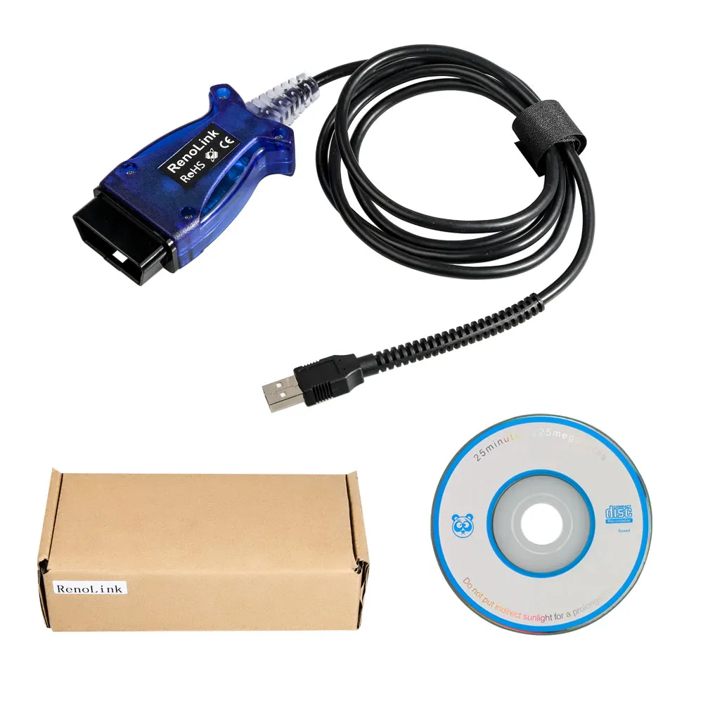 car battery drain tester Newly Reno link V1.99 For Renault ECU Programmer RenoLink V1.87/V1.94 USB Diagnostic Cable ECU Program/Key Coding/Airbag Reset motorcycle oil temp gauge