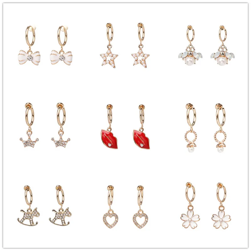 

FASHIONSNOOPS 2019 New 17 Designs Metal Geometric Natural Freshwater Pearl Long Drop Earrings for Women Girl Party Jewelry