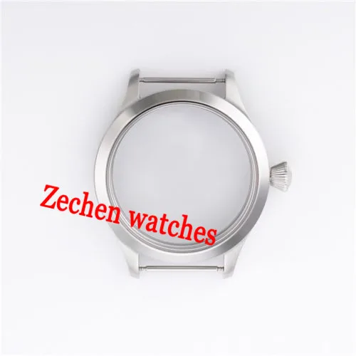 

45mm 316L Steel case fit parnis mens watch Sapphire Glass fit eta 6497/6498 Seagull st36 movement