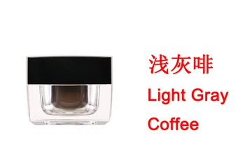 

light gray coffee 2pcs/lot Import PCD Permanent Eyebrow Lip Makeup Pigment Tattoo Ink Supply Manual Eyebrow Tattoo Ink 20G