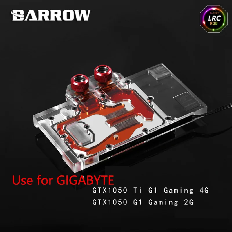 

BARROW Full Cover Graphics Card Block use for GIGABYTE GTX1050TI G1 GAMING 4G / GTX1050 G1 GAMING 2G GPU Radiator Block RGB