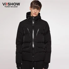 Viishow invierno jaceket hombres pato blanco Abrigos de plumas los hombres chaqueta parka con capucha de los hombres marca hombres ropa casaco Masculino yc42364