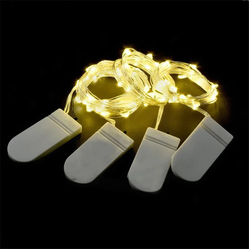 

2pcs LED String Lights, Battery Operated Starry String Lights, 20 Micro LEDs 2m Copper Wire, Fairy Lights for Bedroom Christmas