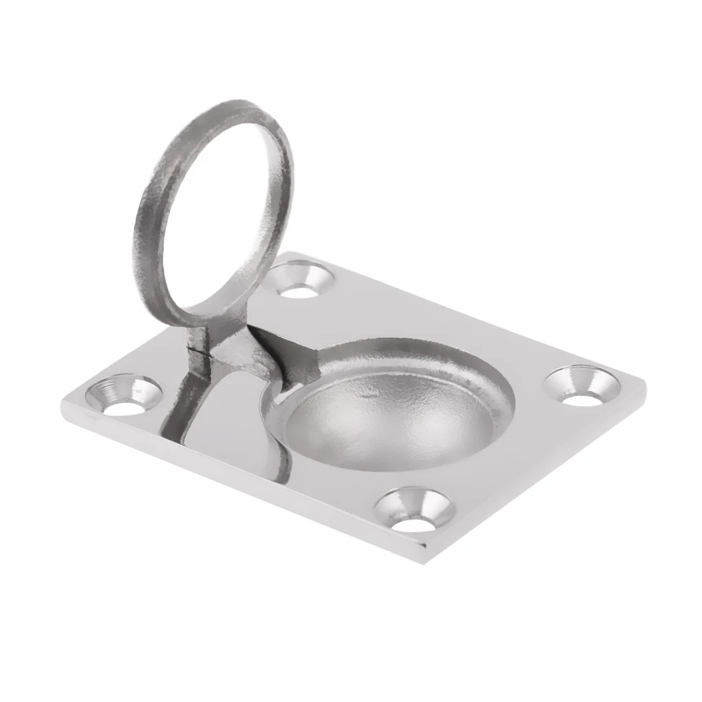 

High Quality 316 Stainless Steel Boat Marine Hatch Latch Cabinet Flush Mount Ring Pull Handle Water Sports Rowing Boats Access