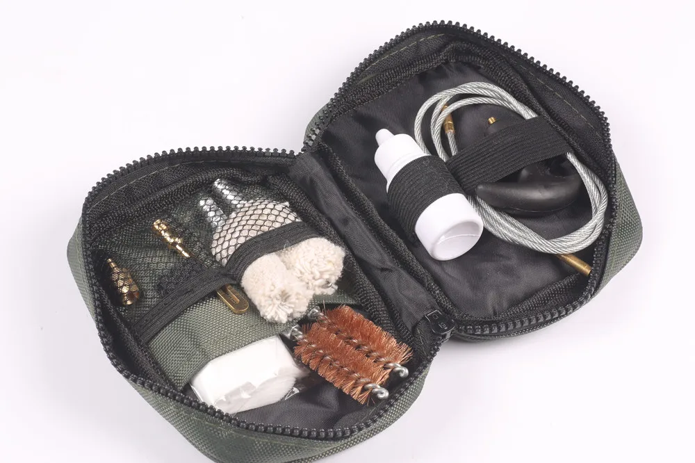1 set Bag Gun Pistol Cleaning Kit Set Nylon Bag Rod Brush Gun cleaning