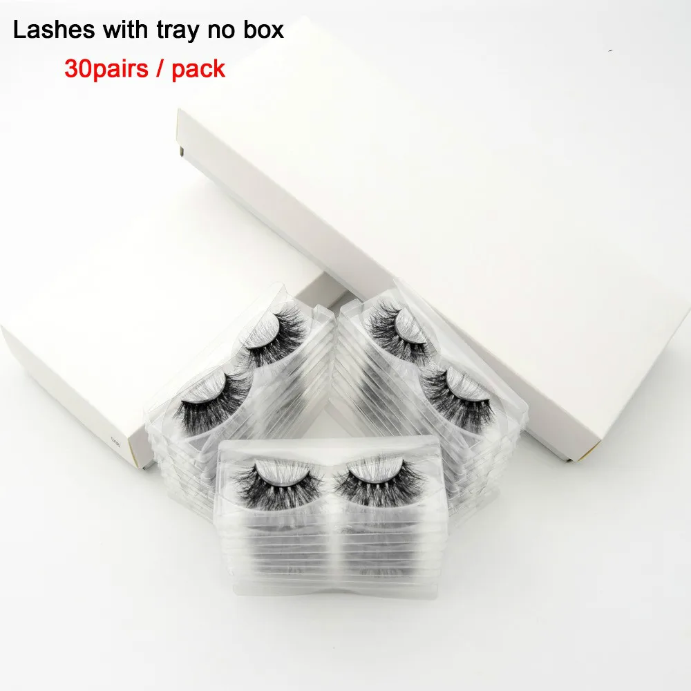 

visofree 30 pairs/pack 3D Mink Lashes With Tray No Box Hand Made Full Strip Lashes Mink False Eyelashes Makeup eyelashes cilios