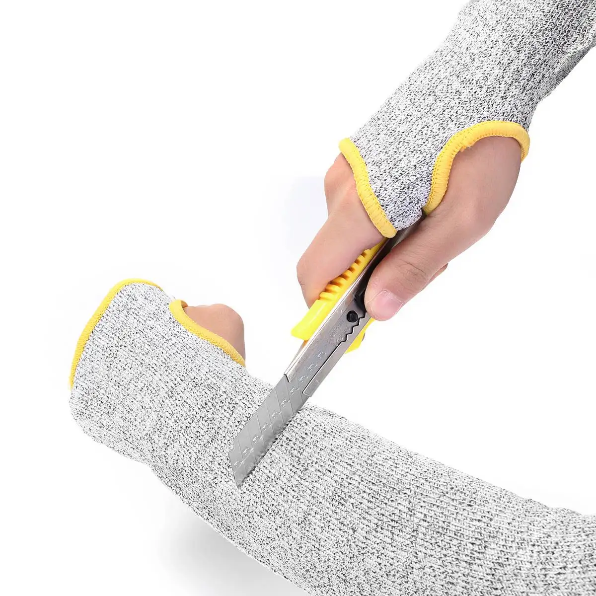 

NEW 1 Pair Arm Guard Sleeves Cut Proof Stab Resistant Arm Anti Cutting Protective Elbow Bracers Workplace Garden Working Safety