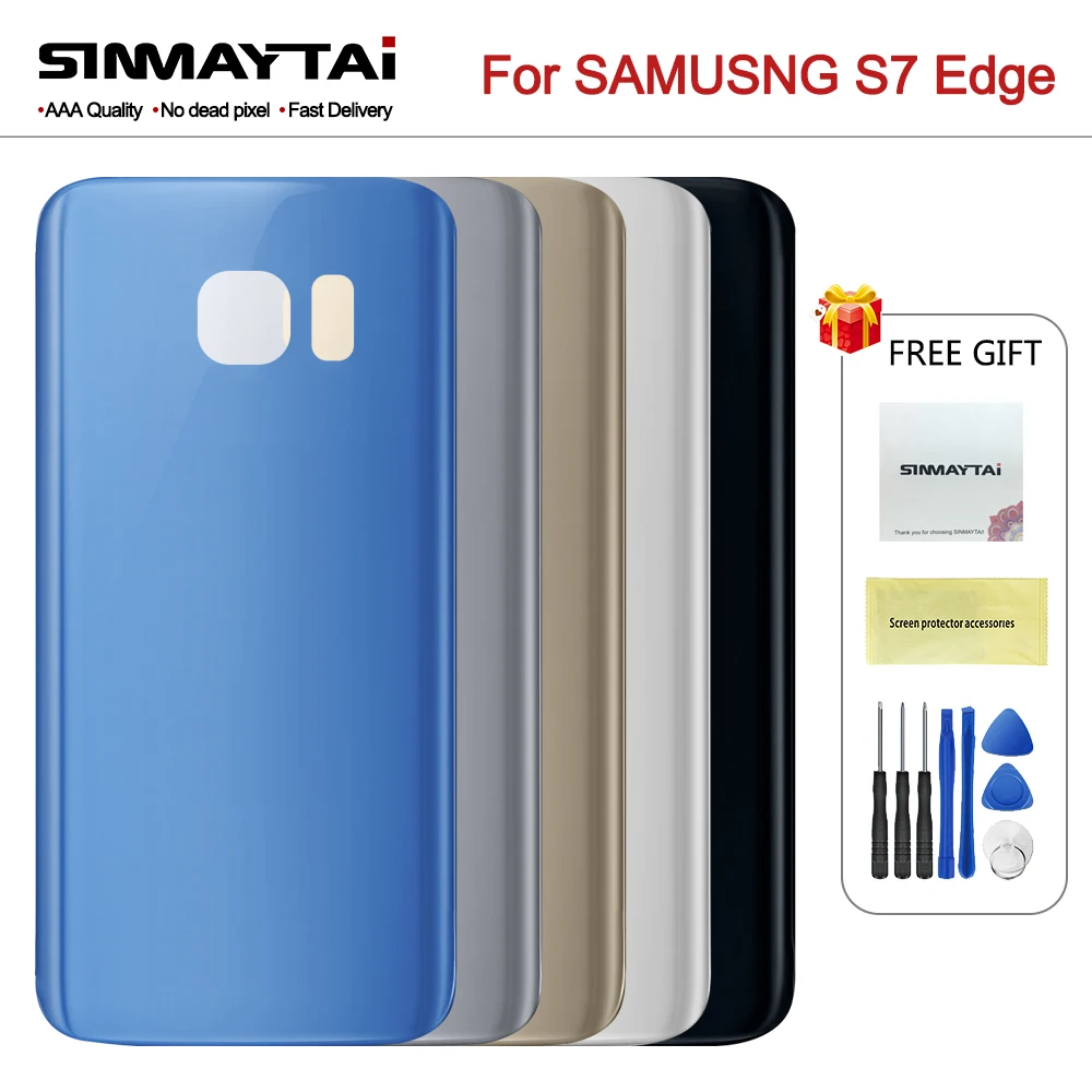 

Housing Back Cover Cases For Samsung Galaxy S7 edge G9350 Back Glass Battery Cover Housing case For SAMSUNG GALAXY G935 G935F
