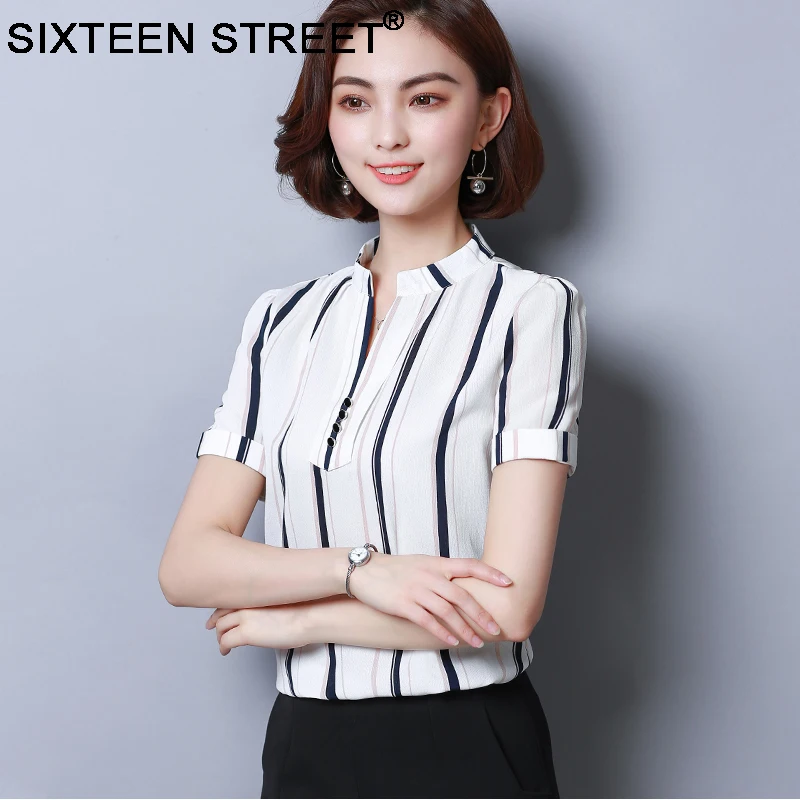 Женские топы и блузки 2018 летние полосатые rose print Blouse Большие футболки женские короткий рукав шифон Blusas Mujer femme Женские топы и блузки 2018 летние полосатые rose print Blouse Большие футболки женские короткий рукав шифон Blusas Mujer femme