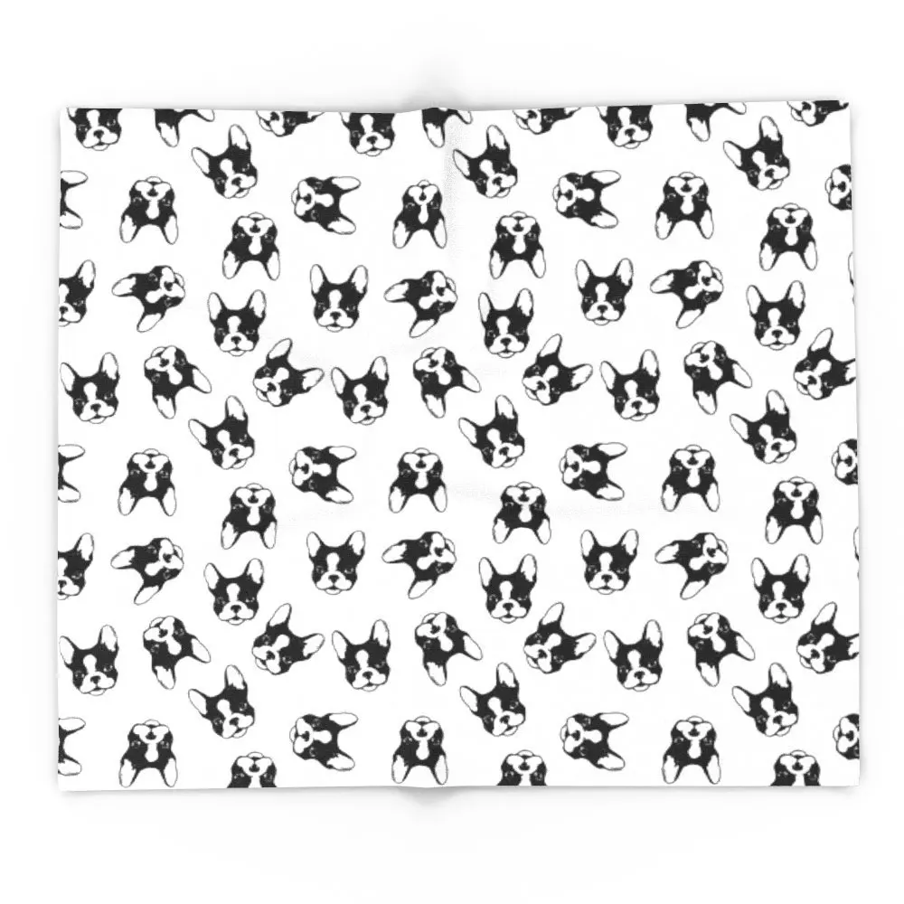 

Blanket Custom French Bulldog Pattern Fleece Blanket Sofa/Bed/Plane Travel Plaids Bedding Towel
