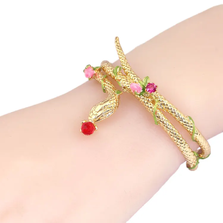 

Gold Snake Animal Anime Bracelet Armbanden Voor Vrouwen Pulseira Feminina Women Noble Graceful Jewellery bileklik Pulseras