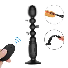 Unisex Sex Toys for Men Male Masturbation Anal Beads Plug Prostate Massager Suction Anal Dildo Remote Anus Vibrator Butt Plug