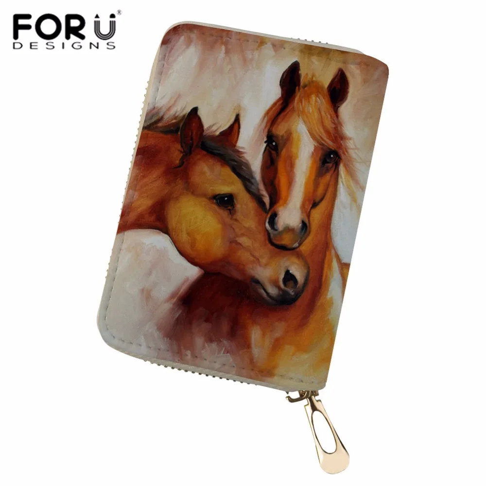 Buy FORUDESIGNS PU Leather Credit Card Holder Horse