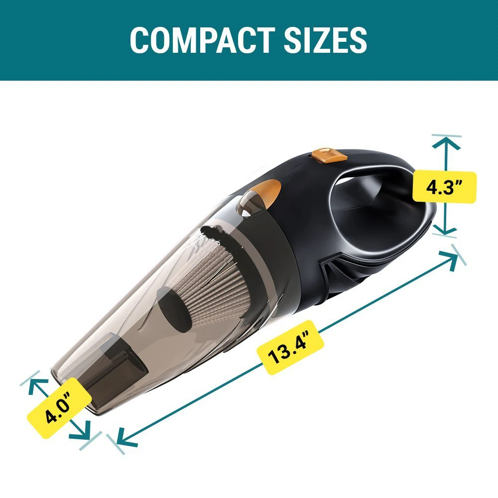 US $27.99 4800pa Strong Power Car Vacuum Cleaner 120W With Handbag 48KPA Cyclonic WetDry Auto Portable Vacuums Cleaner 2 HEPA