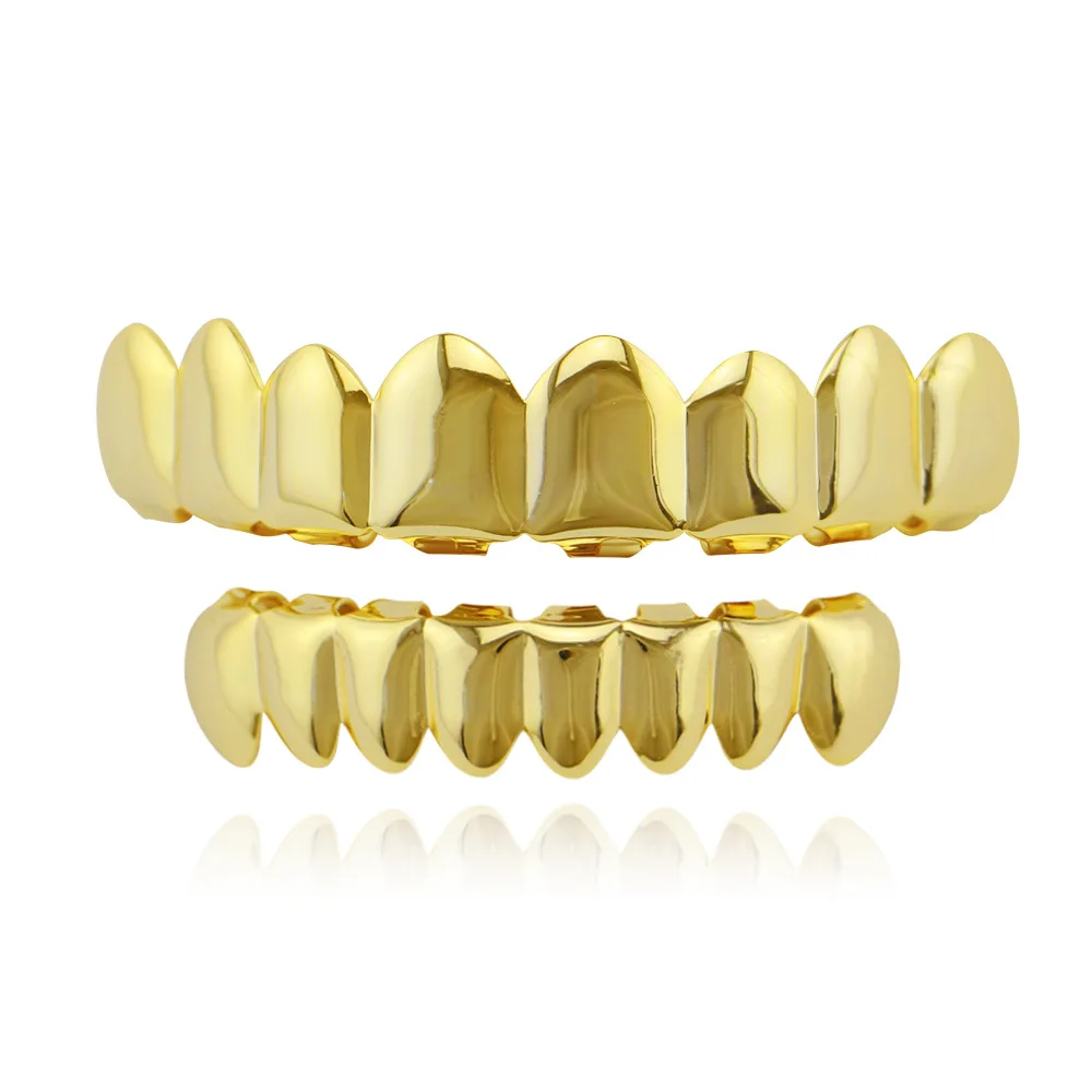 BNRESALE хип хоп грили зубы колпачок золотой черный Grillz верхней нижней части Набор