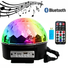 Bluetooth Voice Control Led Stage Lamp 9Colors MP3 Magic Ball Disco DJ Light With Remote Controller Christmas Laser Projector