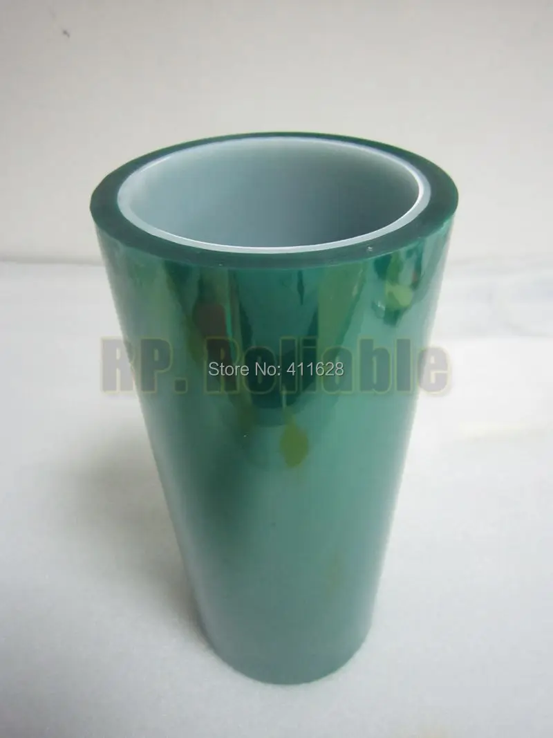 

1x 350mm*33 meters*0.06mm Heat Appliance Adhesive PET Green Tape for PCB Plating Masking, Coating Shielding, Printing