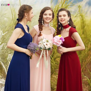 

Pink Bridesmaid Dresses 2020 Ever Pretty 08834 Long Chiffon 4 Color Cheap Wedding Party Dresses Bridesmaid Dresses Wedding Gift
