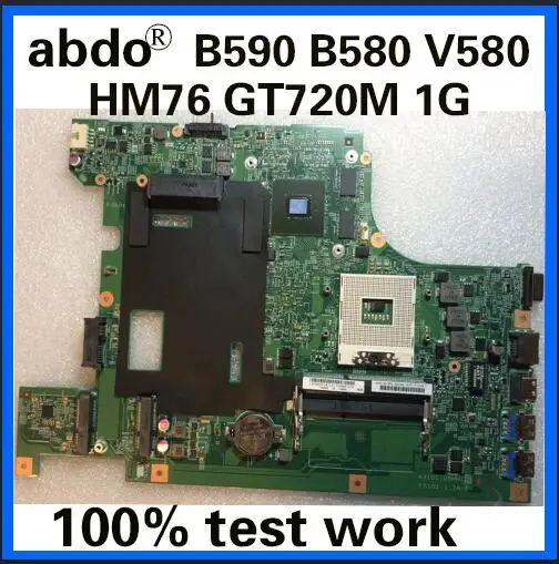 

abdo B590 B580 motherboard for Lenovo B580 V580C B590 notebook motherboard PGA989 HM76 GT720M 1G DDR3 100% test work