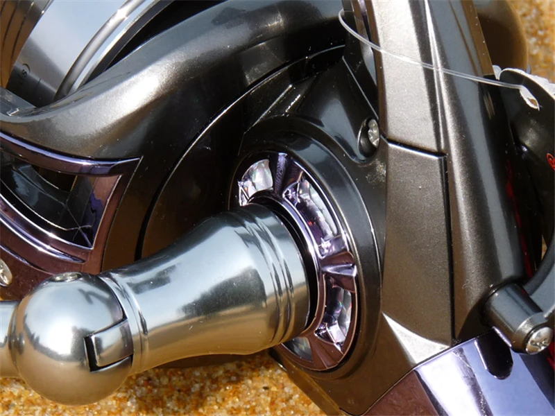 Fiação de Pesca Lidar com 13 + 1bb Metal Spinning Reel Fishing 9000 Esquerda - Direita 4.1: 1 Alta Velocidade Qualidade Carretel 8000 22 Esporte e Lazer