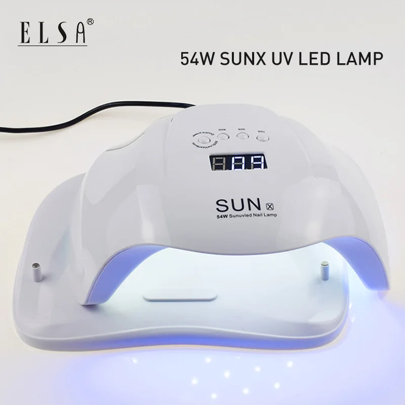SUNX 54 Вт УФ ЛЕД лампа сушилка маникюра гель лака UV LED Sun One 48W Sun 5 с сенсорным датчиком быстрая доставка