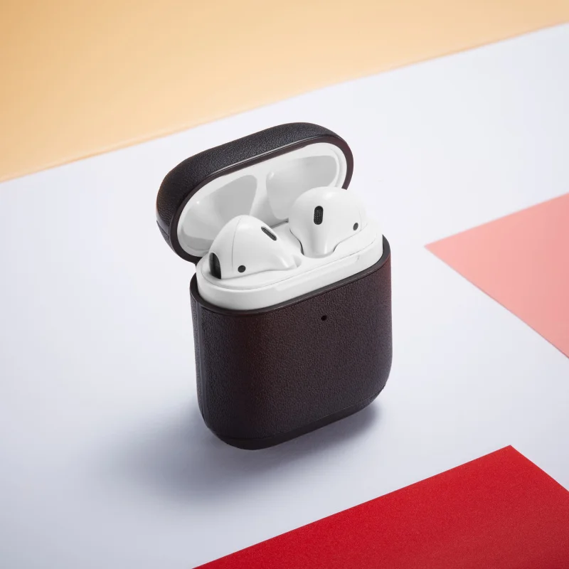 Роскошный бизнес чехол для наушников для Apple Airpods 2 ремешок из искусственной кожи Bluetooth наушники Air Pods чехол AirPod аксессуары